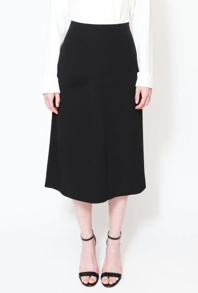                             Draped A-line Silk Skirt - 2