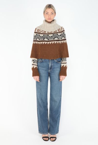 Hermès 2006 Alpaga Knit Poncho & Arm Warmers - 2