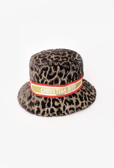 Dior 2021 Velvet Leopard Bucket Hat - 2 Dior 2021 Velvet Leopard Bucket Hat - 2