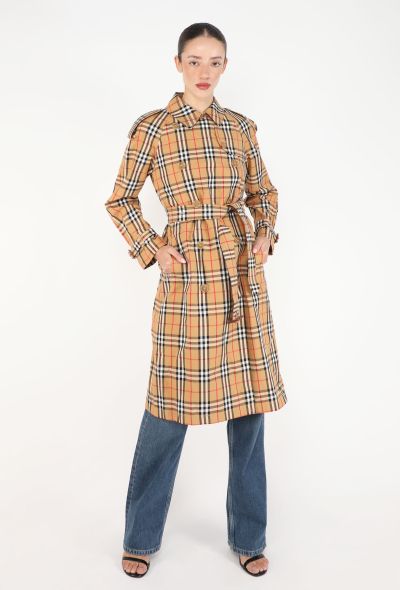 Burberry Classic Checkered Trench Coat - 1