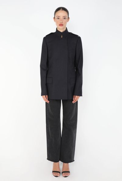 Gucci 2001 Pinstripe High Collar Jacket - 2