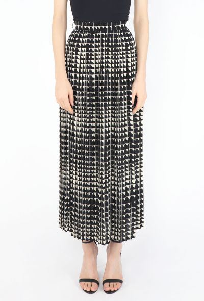 Céline Bicolor Graphic Georgette Skirt - 2