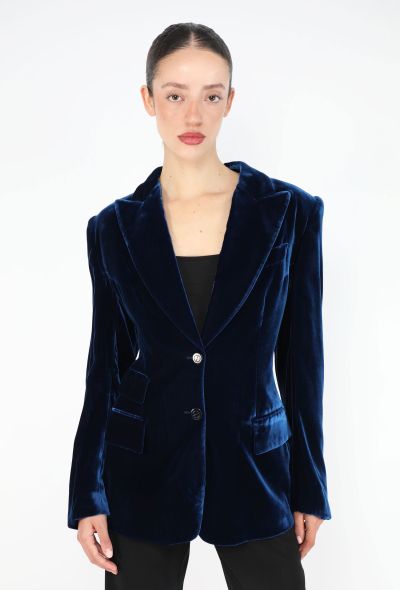 Gucci 1995 Tailored Velvet Blazer - 1