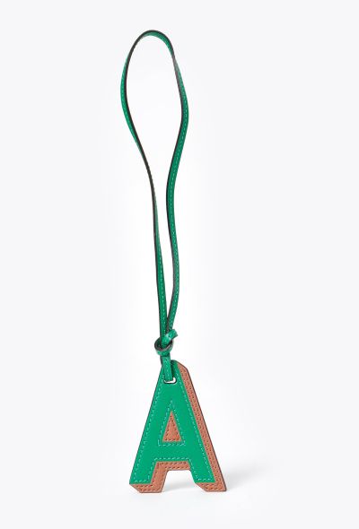 Moynat 'A' Calfskin Bag Charm - 1 Moynat 'A' Calfskin Bag Charm - 1