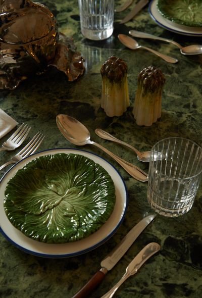 Dior '70s Porcelain Cabbage Plate Set - 2 Dior '70s Porcelain Cabbage Plate Set - 2