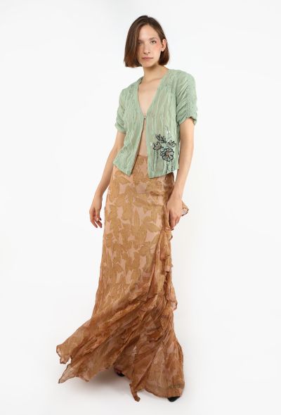 Dries Van Noten Chiffon Leaf Ruffled Skirt, S/S 1997 - 1