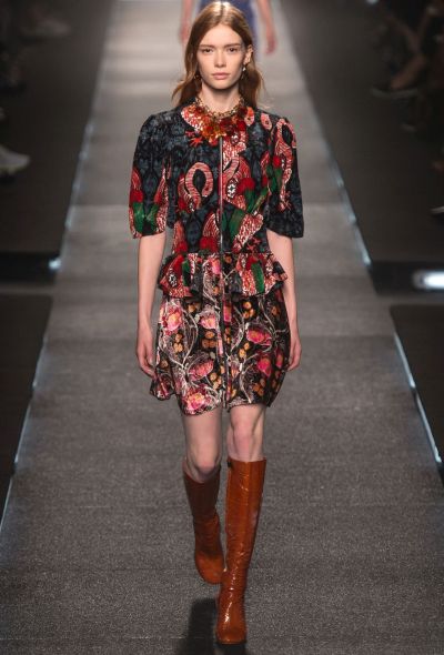                             Spring 2015 Abstract Floral Dress - 2