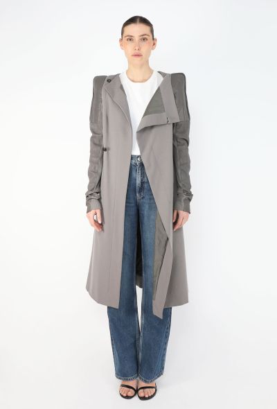 Rick Owens Early 2000s Structured Belted Coat - 1