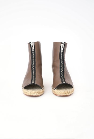 Céline Leather Zip Espadrille Wedges Taupe brown - 2 Céline Leather Zip Espadrille Wedges Taupe brown - 2