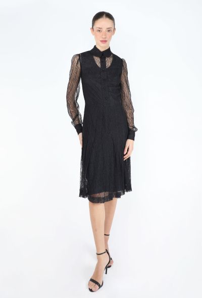 Saint Laurent 2010 Edition 24 Lace Pleated Dress - 1