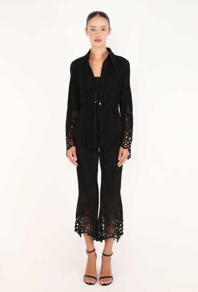 Roberto Cavalli Suede Cut-Out Ensemble, F/W 1999 - 1
