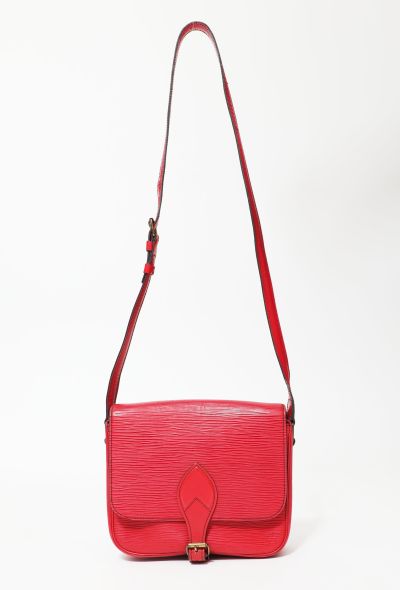                                         Red 'Epi' Cartouchiere Bag-1