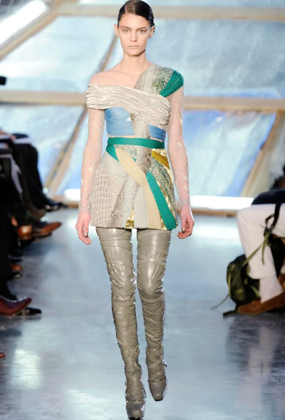 Rodarte F/W 2009 One-Shoulder Patchwork Dress - 2