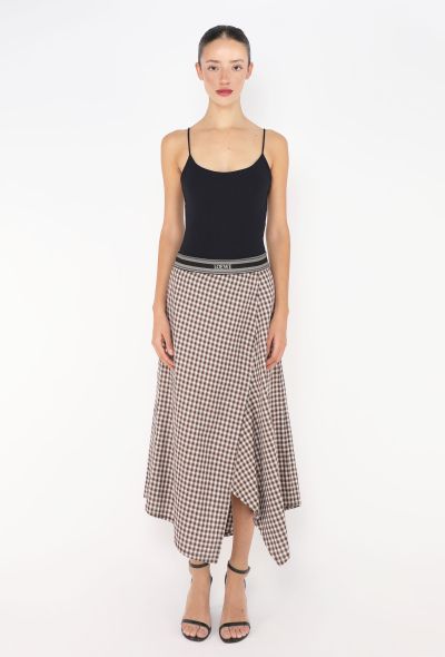 Loewe 2024 Asymmetrical Plaid Skirt - 1