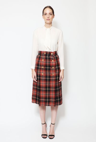                                         F/W 1984 Plaid Twill Skirt-1