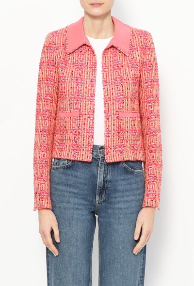 Chanel Tweed Silk Trim Jacket - 1