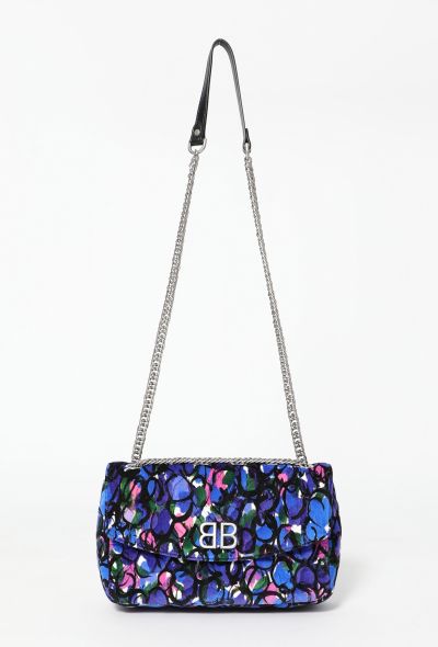Balenciaga Velvet Floral BB Shoulder Bag - 1