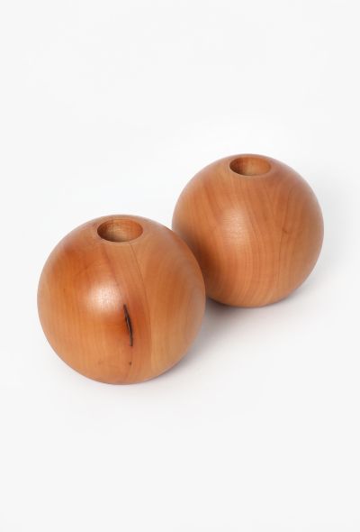 Hermès '70s Bottega Ghianda Candle Holders - 2