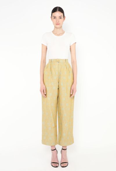 Saint Laurent '80s Floral Jacquard Pants - 1