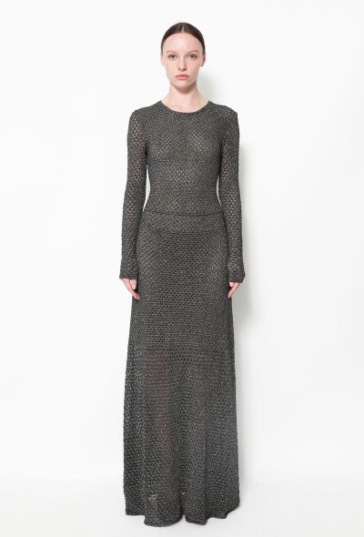                             Metallic Knit Maxi Dress - 1