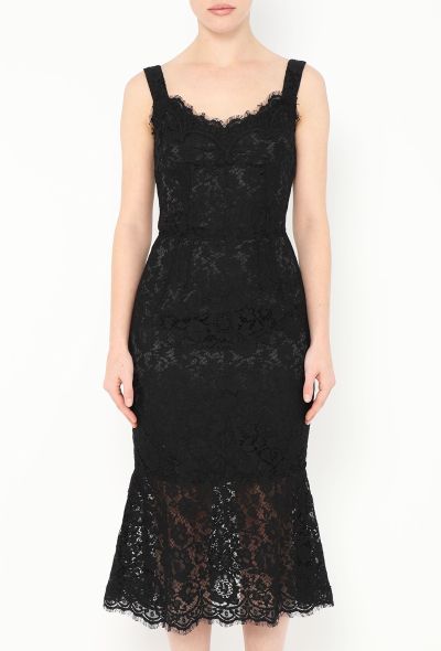 Dolce & Gabbana '90s Fluted Lace Dress - 1