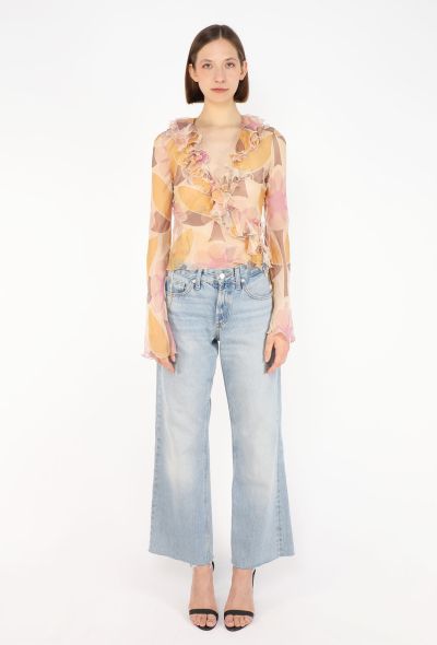 Dior Ruffled Silk Wrap Blouse, 2003 - 2