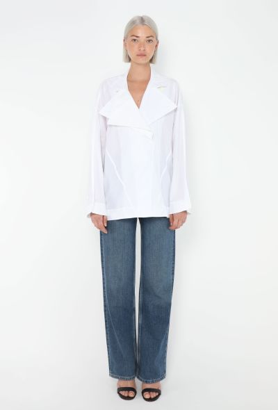 Céline 2016 Asymmetrical Poplin Shirt - 2 Céline 2016 Asymmetrical Poplin Shirt - 2