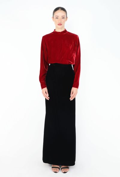 Saint Laurent '90s Velvet Wrap Tie Top - 2