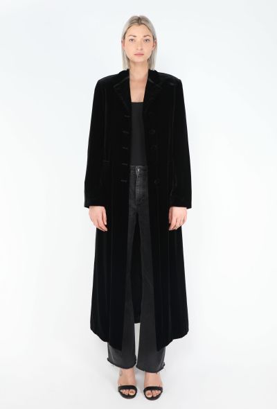 Emporio Armani '80s Velvet Notched Coat - 2