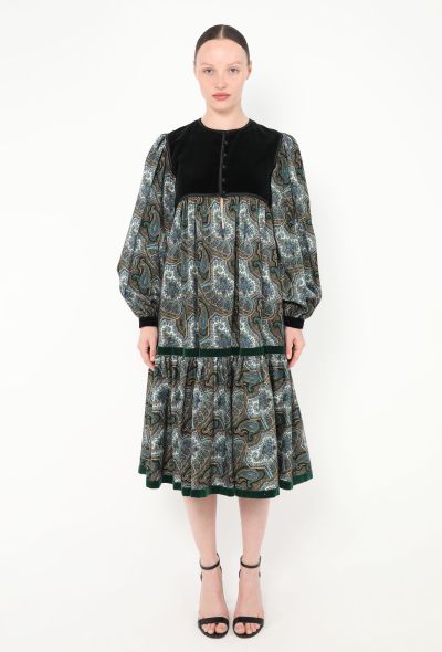 Saint Laurent Collector F/W 1977 Paisley Velvet Russian Dress - 1 Saint Laurent Collector F/W 1977 Paisley Velvet Russian Dress - 1