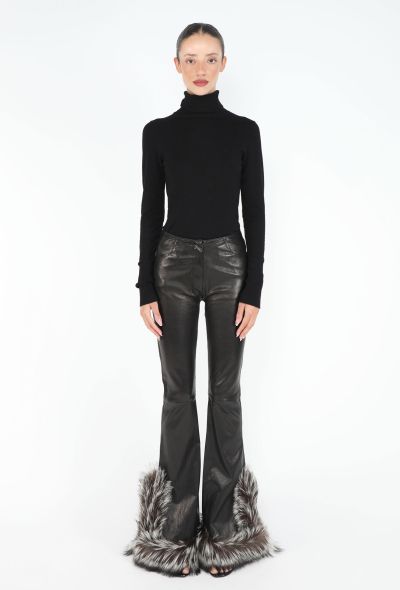 Jitrois '90s Lambskin Fox Fur Pants - 2