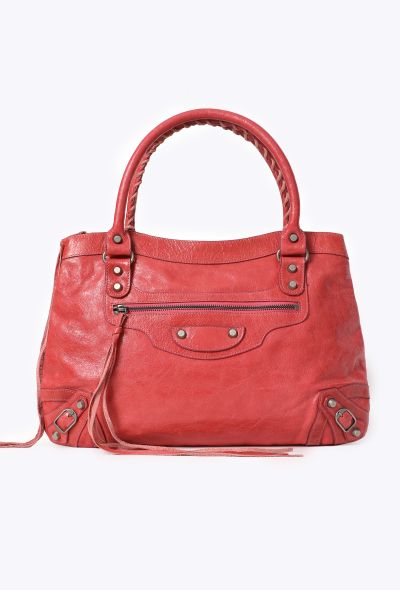 Balenciaga Red Classic City Shoulder Bag - 1