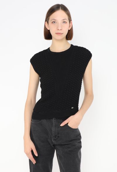 Chanel 'CC' Trellis Knit Top - 1
