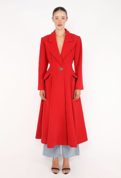 Moschino Flared Hourglass Coat, 1990s - 1