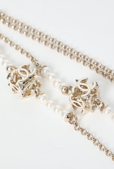 Chanel 2022 'CC' Cube Pearl Sautoir - 2