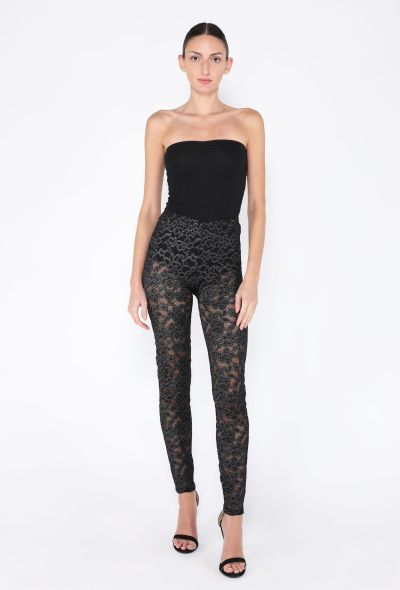 Louis Vuitton S/S 2023 Floral Lace Leggings - 1