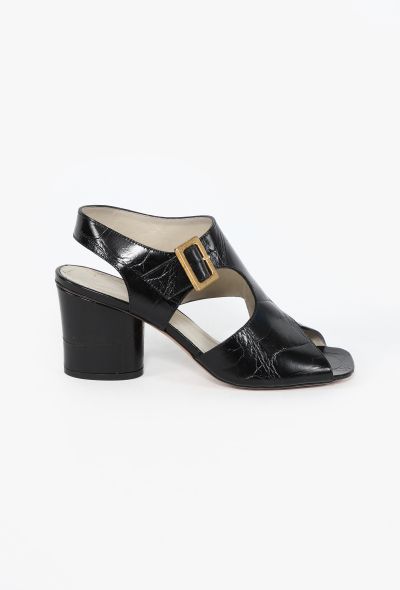 Céline 2013 Embossed Leather Mules - 1