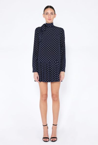 Miu Miu 2025 Crêpe De Chine Lavallière Dress - 1