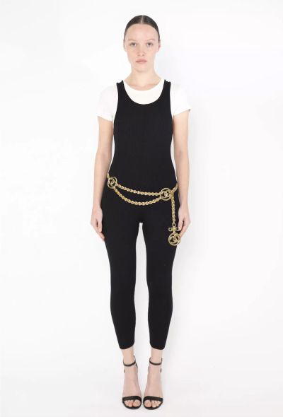 Chanel 1994 Ribbed 'CC' Button Jumpsuit - 1 Chanel 1994 Ribbed 'CC' Button Jumpsuit - 1
