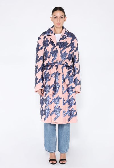 Dries Van Noten 2024 Roltas Velvet Houndstooth Coat - 1