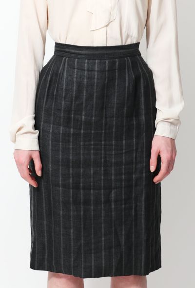                             Vintage Striped Woven Skirt - 2