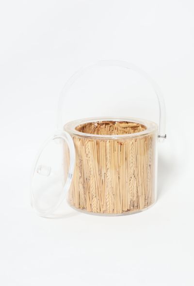                                         Vintage Casted Wheat Ice Bucket-2