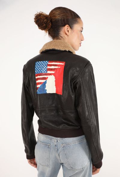Dior Painted Leather Aviator Jacket, Pre-Fall 2024 - 1