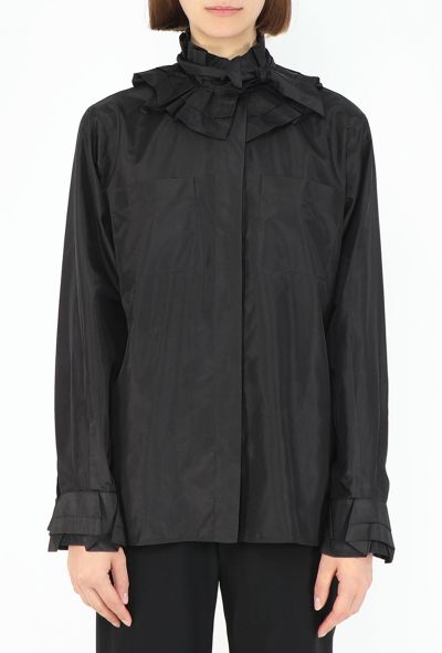 Chanel Silk Taffeta Jabot Blouse - 2