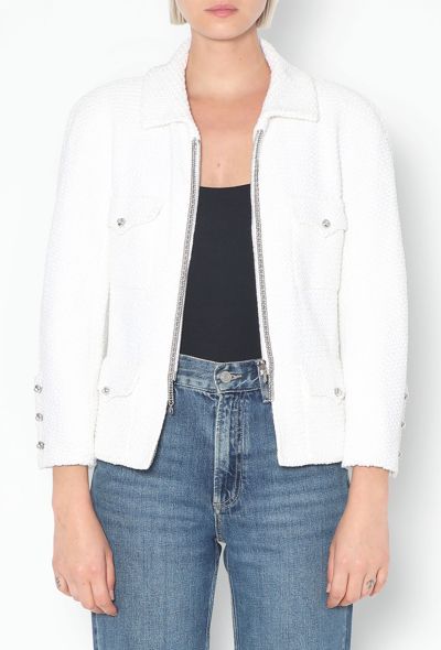 Chanel 2011 Iridescent Bouclé Chainlink Jacket - 2 Chanel 2011 Iridescent Bouclé Chainlink Jacket - 2