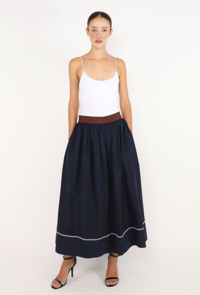 Marni Flared Cotton Belted Skirt - 1