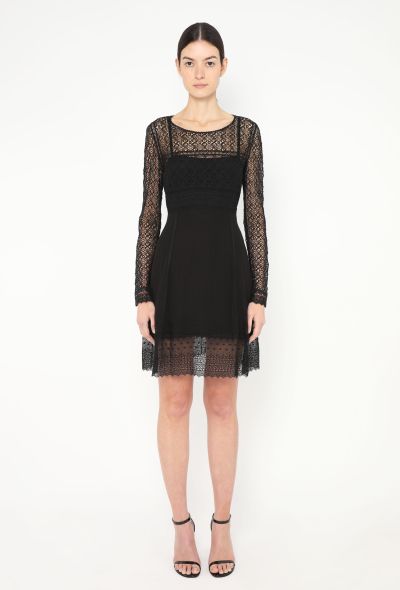Chloé Rare '80s Chiffon Lace Overlay Dress - 2 Chloé Rare '80s Chiffon Lace Overlay Dress - 2
