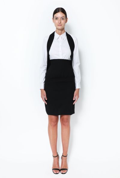                             1990 Folded Crêpe Suspender Skirt - 1