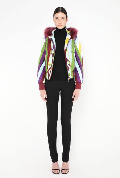 Emilio Pucci Graphic Rabbit Fur Hood Bomber - 1