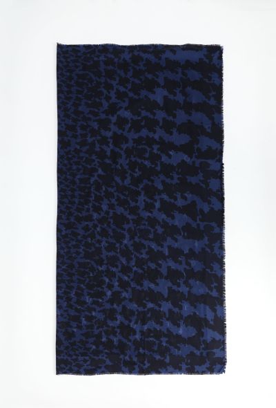 Christian Dior Leopard Print Silk & Cashmere Scarf - 1
